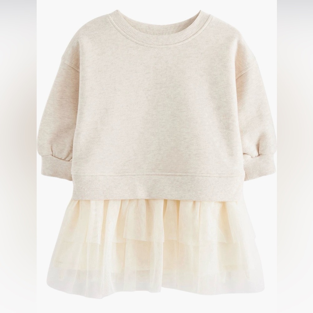 Next Ivory Dress with Tulle Skirt - size 3-4